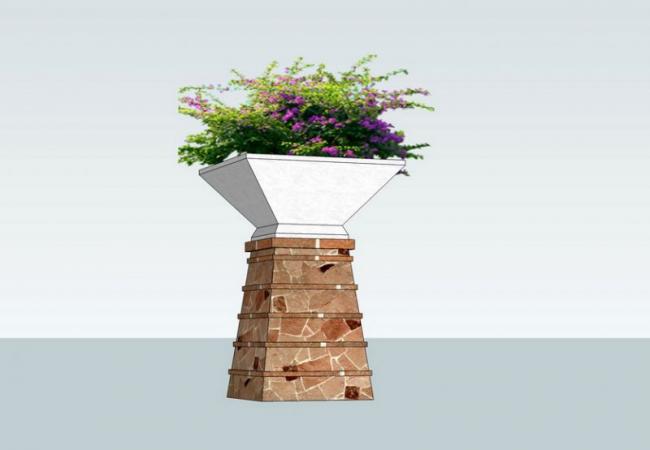 Sketchup素材模型|现代花钵景观素材组件 Sketchup素材模型|现代花钵景观素材组件