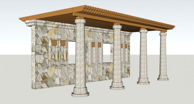 Sketchup素材模型|花架素材组件 Sketchup素材模型|花架素材组件