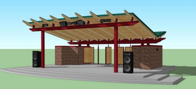 Sketchup素材模型|室外舞台场景素材组件 Sketchup素材模型|室外舞台场景素材组件