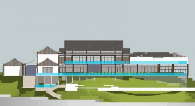 Sketchup酒店模型|多层山地酒店,中式风格 Sketchup酒店模型|多层山地酒店,中式风格