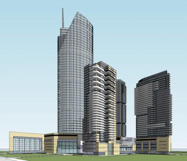 Sketchup办公模型|超高层办公楼,现代风格 Sketchup办公模型|超高层办公楼,现代风格