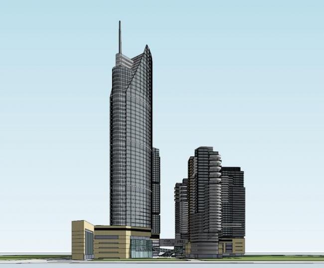 Sketchup办公模型|超高层办公楼,现代风格 Sketchup办公模型|超高层办公楼,现代风格