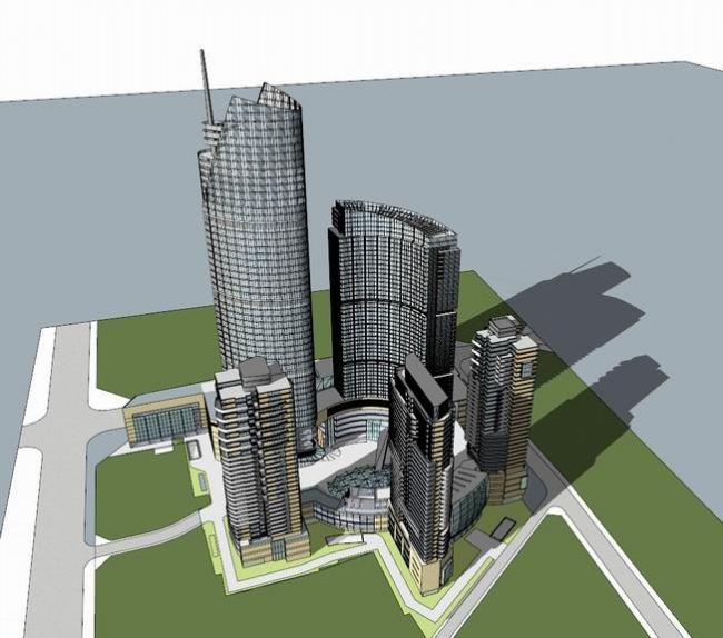 Sketchup办公模型|超高层办公楼,现代风格 Sketchup办公模型|超高层办公楼,现代风格