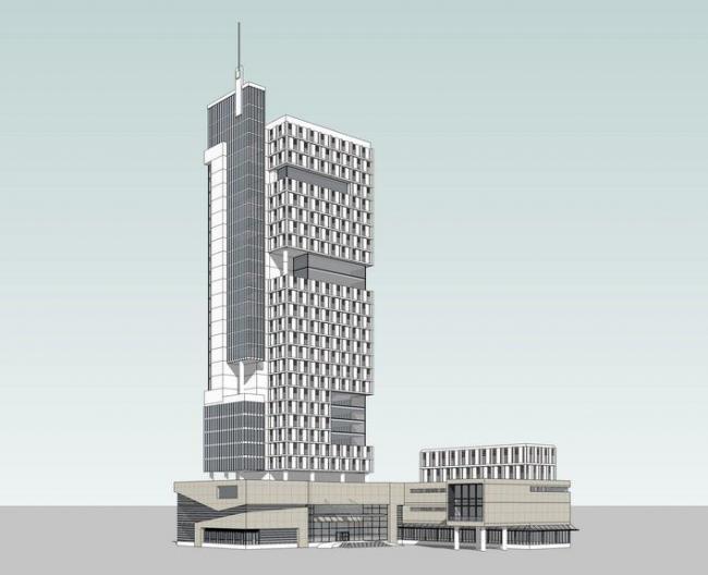 Sketchup办公模型|高层办公楼,现代风格 Sketchup办公模型|高层办公楼,现代风格