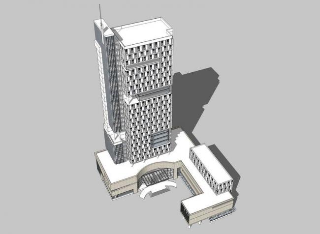 Sketchup办公模型|高层办公楼,现代风格 Sketchup办公模型|高层办公楼,现代风格