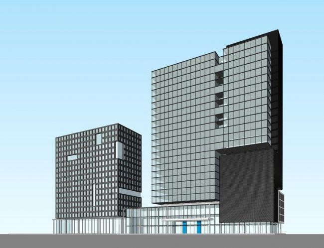 Sketchup办公模型|高层办公楼,现代风格 Sketchup办公模型|高层办公楼,现代风格
