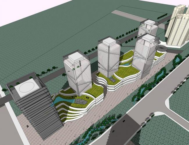 Sketchup办公模型|高层办公楼,现代风格 Sketchup办公模型|高层办公楼,现代风格