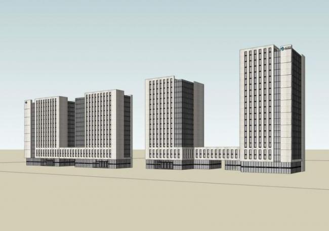 Sketchup办公模型|高层办公楼,现代风格 Sketchup办公模型|高层办公楼,现代风格