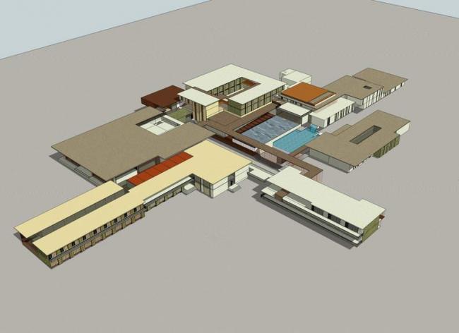 Sketchup酒店模型|多层山地酒店,现代风格 Sketchup酒店模型|多层山地酒店,现代风格