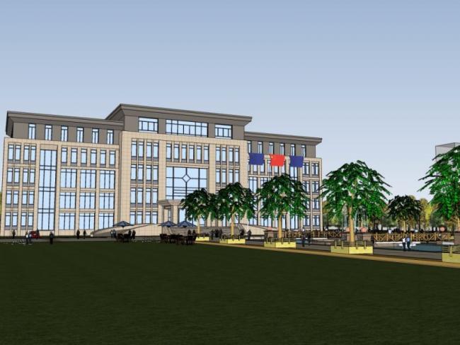 Sketchup办公模型|多层办公楼,现代风格 Sketchup办公模型|多层办公楼,现代风格