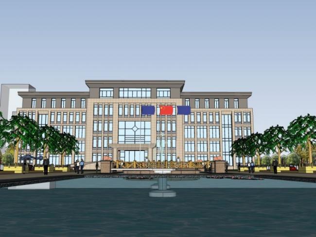 Sketchup办公模型|多层办公楼,现代风格 Sketchup办公模型|多层办公楼,现代风格