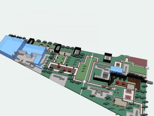 Sketchup景观模型|屋顶花园景观,现代风格 Sketchup景观模型|屋顶花园景观,现代风格