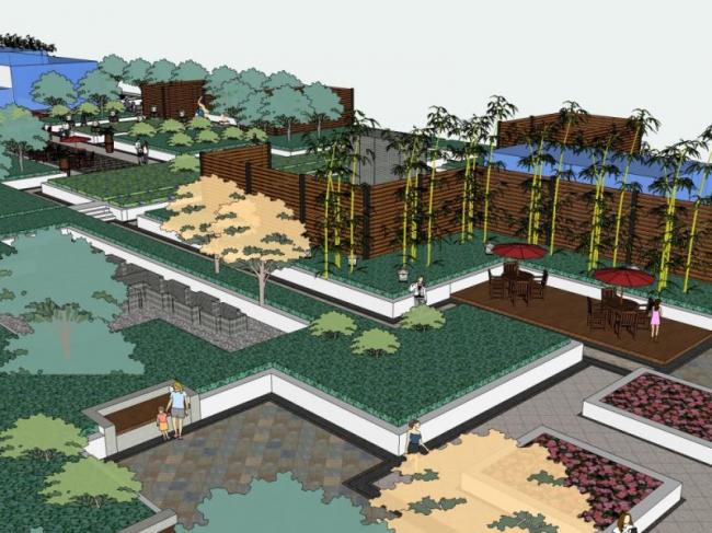 Sketchup景观模型|屋顶花园景观,现代风格 Sketchup景观模型|屋顶花园景观,现代风格