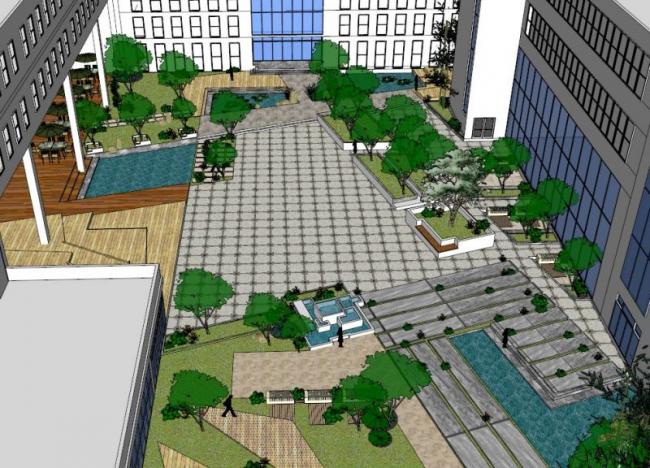 Sketchup景观模型|办公楼景观,现代风格 Sketchup景观模型|办公楼景观,现代风格