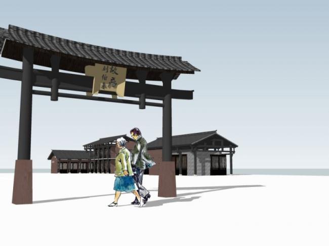 Sketchup办公模型|接待中心,现代中式风格 Sketchup办公模型|接待中心,现代中式风格