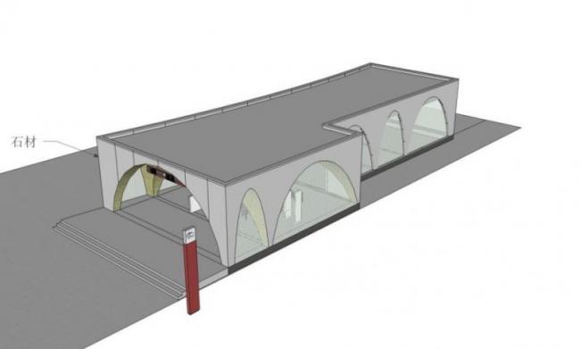 Sketchup车站路桥|地铁站出入口,现代风格 Sketchup车站路桥|地铁站出入口,现代风格