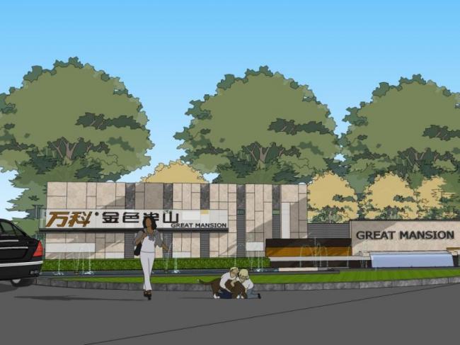 Sketchup景观模型|景观墙,现代风格 Sketchup景观模型|景观墙,现代风格