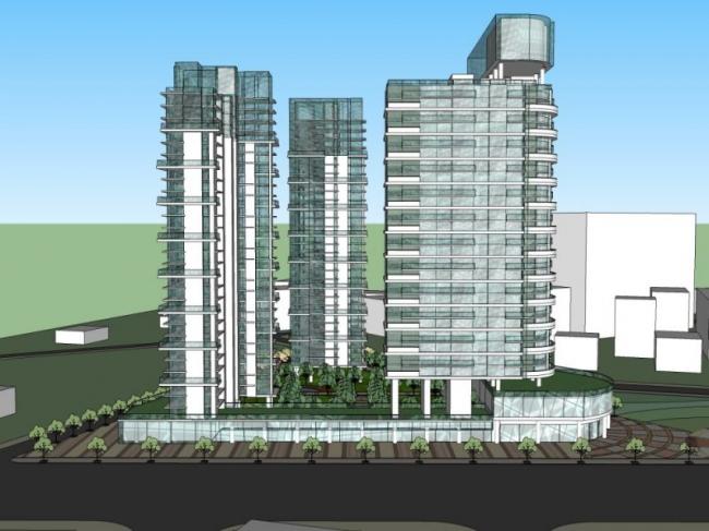 Sketchup综合体模型|高层综合体,现代风格 Sketchup综合体模型|高层综合体,现代风格