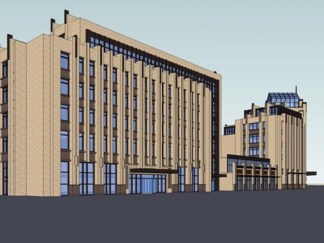 Sketchup办公模型|多层办公楼,现代风格 Sketchup办公模型|多层办公楼,现代风格