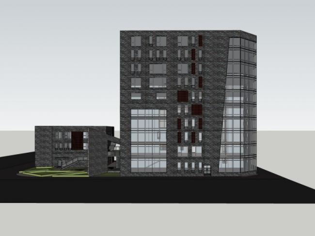 Sketchup办公模型|多高层办公楼,现代风格 Sketchup办公模型|多高层办公楼,现代风格