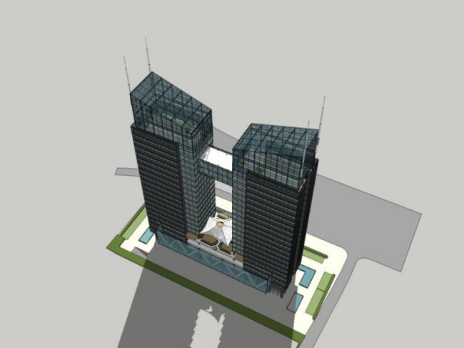 Sketchup办公模型|超高层办公楼,现代风格 Sketchup办公模型|超高层办公楼,现代风格