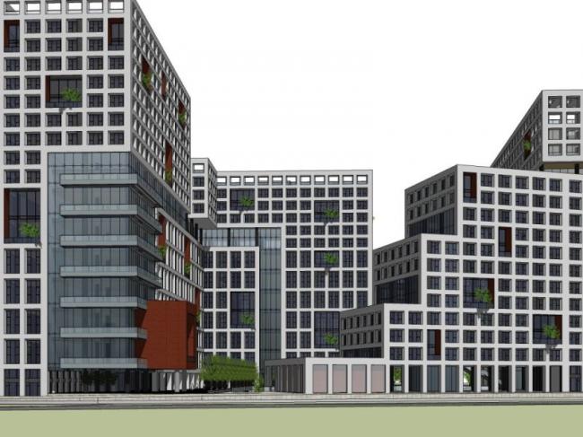 Sketchup办公模型|多高层创意园,现代风格 Sketchup办公模型|多高层创意园,现代风格