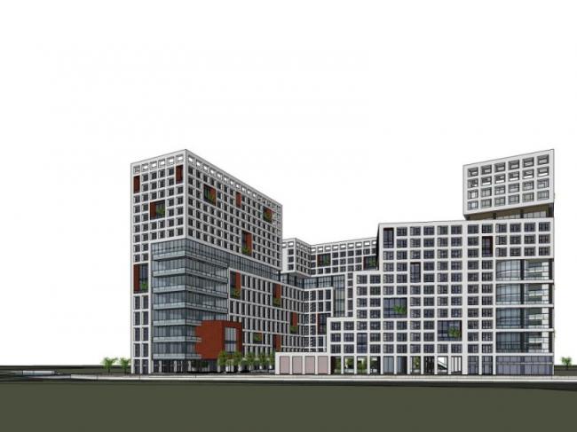 Sketchup办公模型|多高层创意园,现代风格 Sketchup办公模型|多高层创意园,现代风格