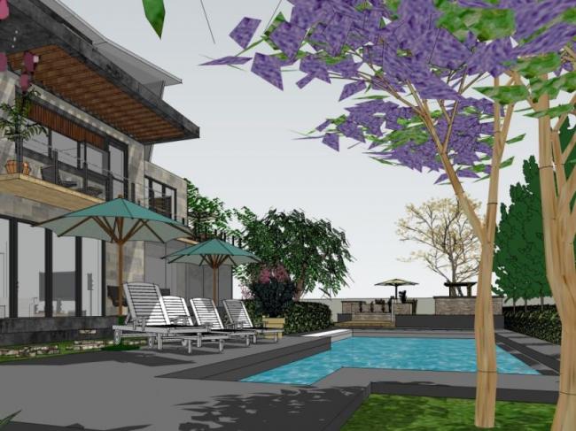 Sketchup景观模型|别墅庭院景观,现代风格 Sketchup景观模型|别墅庭院景观,现代风格