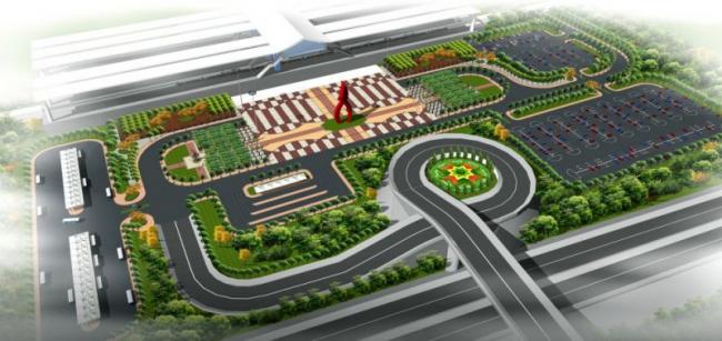 Sketchup景观模型|车站广场景观,现代风格 Sketchup景观模型|车站广场景观,现代风格