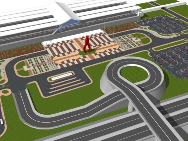 Sketchup景观模型|车站广场景观,现代风格 Sketchup景观模型|车站广场景观,现代风格