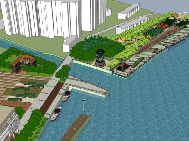 Sketchup景观模型|滨水景观,现代风格 Sketchup景观模型|滨水景观,现代风格