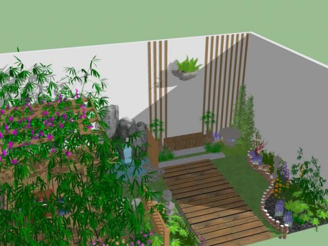 Sketchup景观模型|庭院景观,现代风格 Sketchup景观模型|庭院景观,现代风格