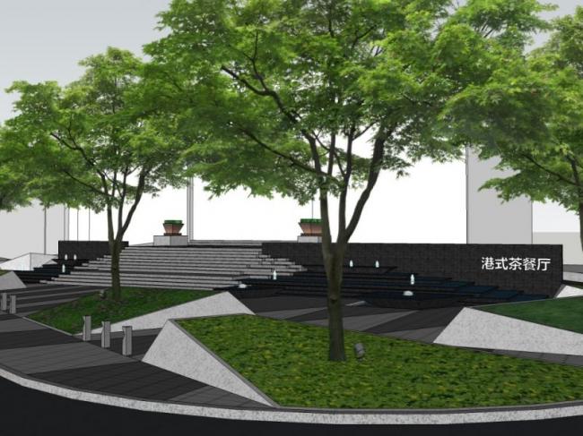 Sketchup景观模型|广场景观,现代风格 Sketchup景观模型|广场景观,现代风格