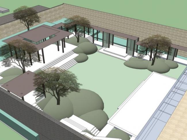 Sketchup景观模型|庭院景观,现代风格 Sketchup景观模型|庭院景观,现代风格