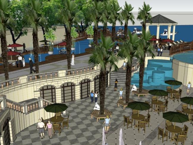 Sketchup景观模型|滨河景观,古典风格 Sketchup景观模型|滨河景观,古典风格