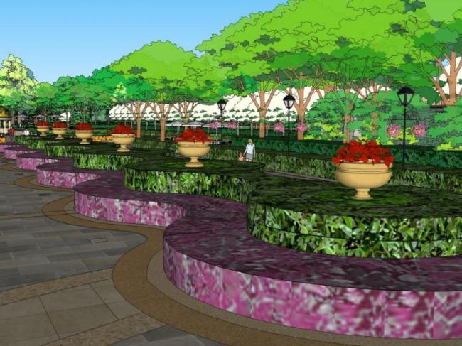 Sketchup景观模型|商业景观,现代风格 Sketchup景观模型|商业景观,现代风格