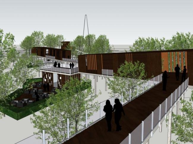 Sketchup景观模型|天桥景观,现代风格 Sketchup景观模型|天桥景观,现代风格