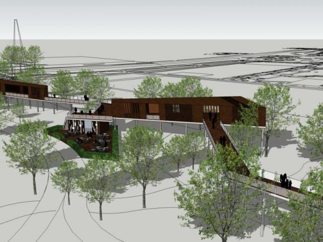 Sketchup景观模型|天桥景观,现代风格 Sketchup景观模型|天桥景观,现代风格