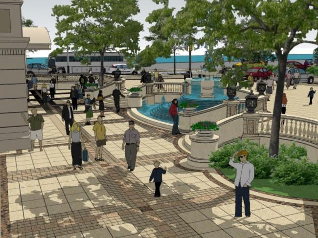 Sketchup景观模型|商业景观,古典风格 Sketchup景观模型|商业景观,古典风格