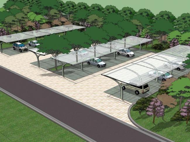 Sketchup景观模型|停车场景观,现代风格 Sketchup景观模型|停车场景观,现代风格