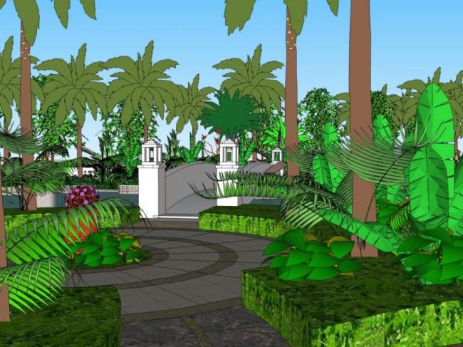 Sketchup景观模型|景区景观,古典风格 Sketchup景观模型|景区景观,古典风格