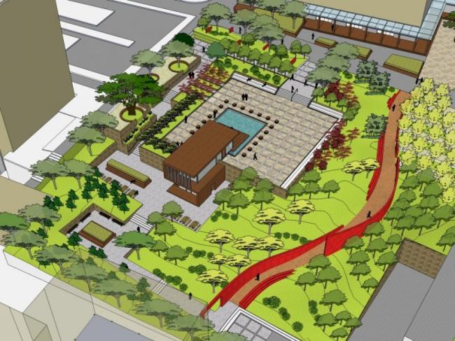 Sketchup景观模型|广场景观,现代风格 Sketchup景观模型|广场景观,现代风格