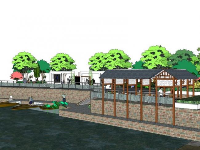 Sketchup景观模型|广场景观,现代中式风格 Sketchup景观模型|广场景观,现代中式风格