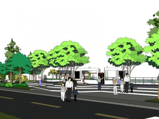 Sketchup景观模型|广场景观,现代中式风格 Sketchup景观模型|广场景观,现代中式风格