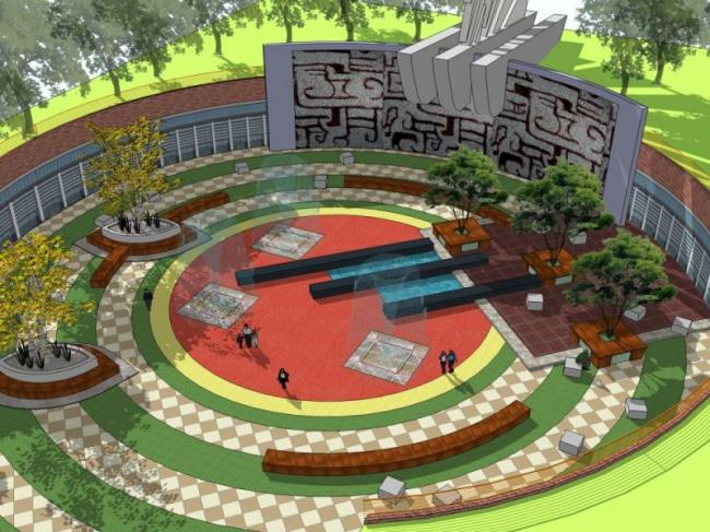 Sketchup景观模型|广场景观,现代风格 Sketchup景观模型|广场景观,现代风格