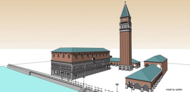 Sketchup景观模型|广场,古典风格 Sketchup景观模型|广场,古典风格