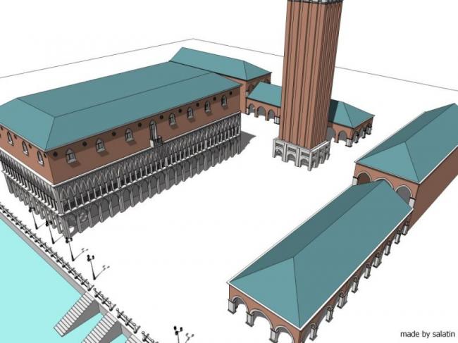 Sketchup景观模型|广场,古典风格 Sketchup景观模型|广场,古典风格