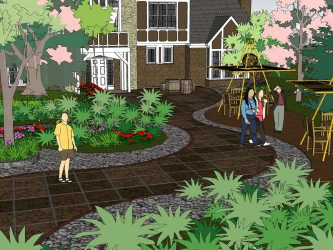 Sketchup景观模型|别墅景观,现代风格 Sketchup景观模型|别墅景观,现代风格