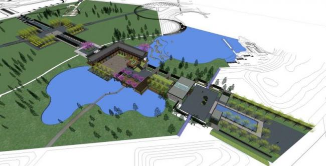 Sketchup景观模型|公园景观,现代中式风格 Sketchup景观模型|公园景观,现代中式风格