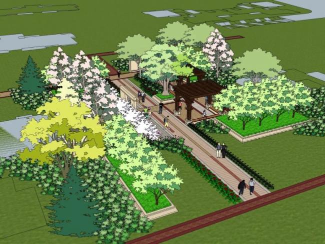 Sketchup景观模型|广场景观,现代风格 Sketchup景观模型|广场景观,现代风格